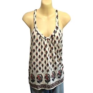 Lucky Brand White and Black Floral Camisole